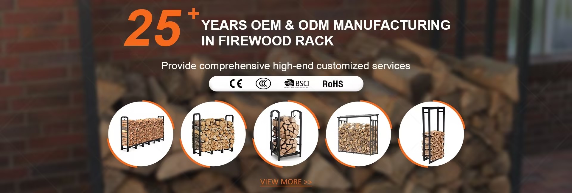 25+Years OEM & ODM Manufacturing In Firewood RackProvide Comprehensive High-end Customized Service