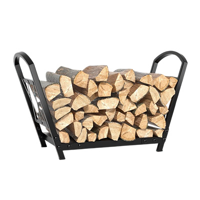 Firewood Rack Outdoor and Indoor Firewood Storage with Kindling Hooks. 25.6in Double Coated Fire Wood Rack.