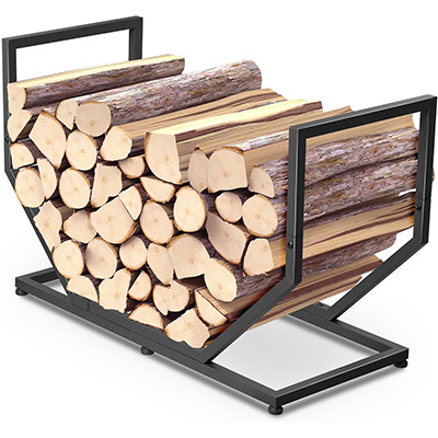 Firewood Rack, Indoor/Outdoor Firewood Holder with Firewood Carrier Bag