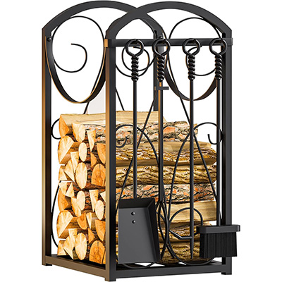 Firewood Rack Indoor Wood Holders Fireplace Tool Rack Outdoor Log Holder Rack