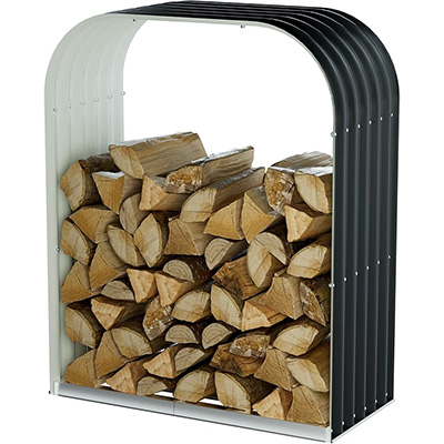 Galvanized Steel Wood Shed Firewood Rack Outdoor, Heavy Duty Wood Racks for Firewood, Outdoor Firewood Rack with Cover
