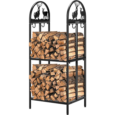 2lays, 91 cm firewood rack log rack holder stand