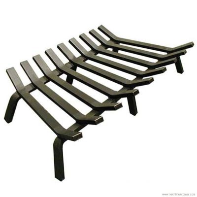 28-Inch Black Lifetime Fireplace Grate - Heavy Duty 1-Inch Steel Bars, Durable A36 Steel