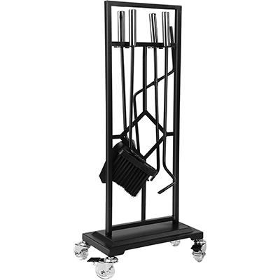 9pcs Fireplace Tools Set, Wrought Iron Fire Place Pit Poker Kit Holder, Large Wood Stove Accessories