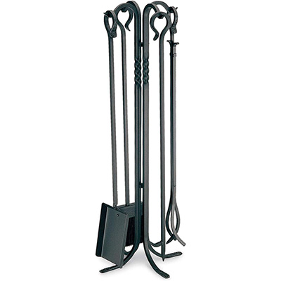 Fireplace Tools 5-Piece Heavy Duty Black Set, Fire Place Set Tools