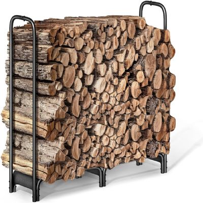 Firewood Rack 4ft Heavy Duty Fire Wood Storage Racks for Indoor Outdoor